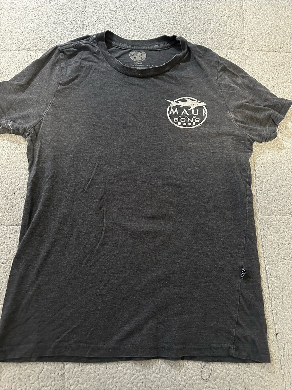 Maui and Sons Black Short Sleeve Logo Tee